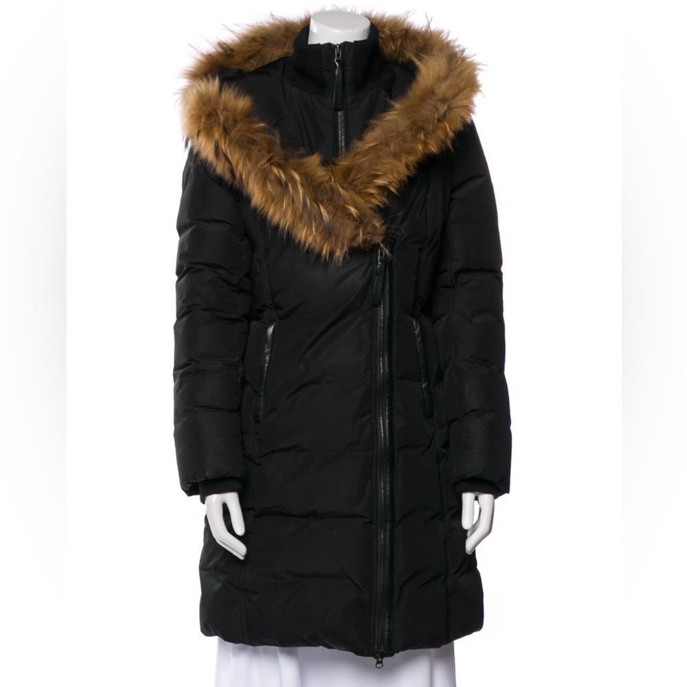 Women's Mackage Kay Down Coat Raccoon Fur Collar L